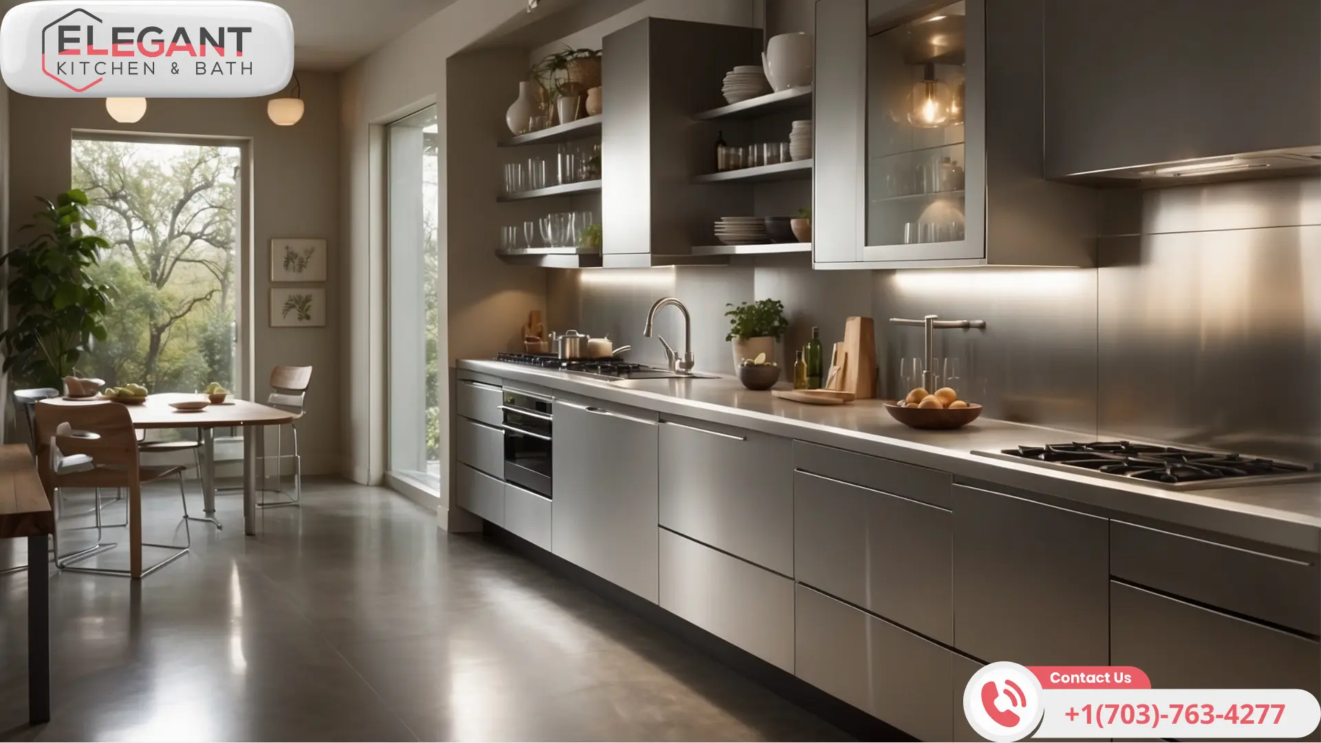 Big-Kitchen-Remodeling-Ideas-with-Stainless-Steel-Backsplash-Virginia with Resists Rust and Corrosion for Long-Term Beauty
