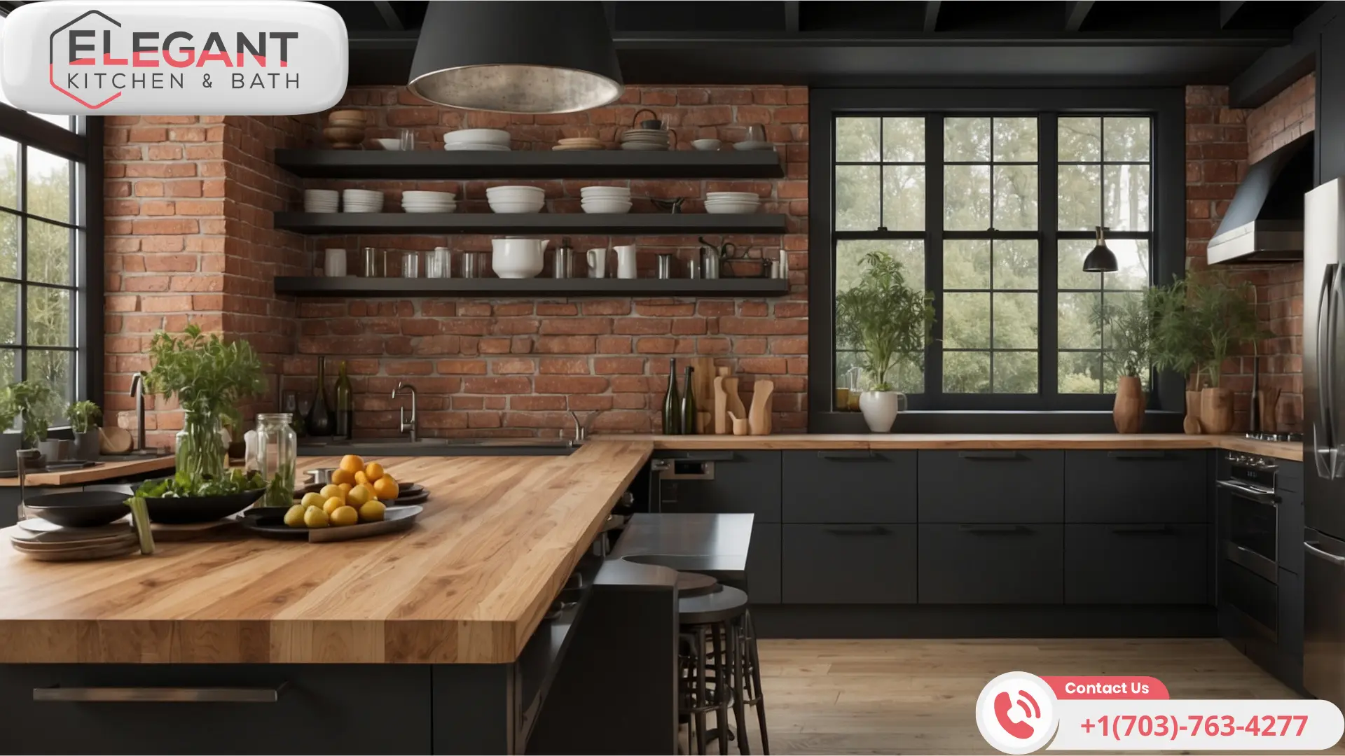 word1| %focuskw%| %page%|%sitename% Brick-Backsplash-with-Elegant-Kitchen-Remodeling-Virginia
