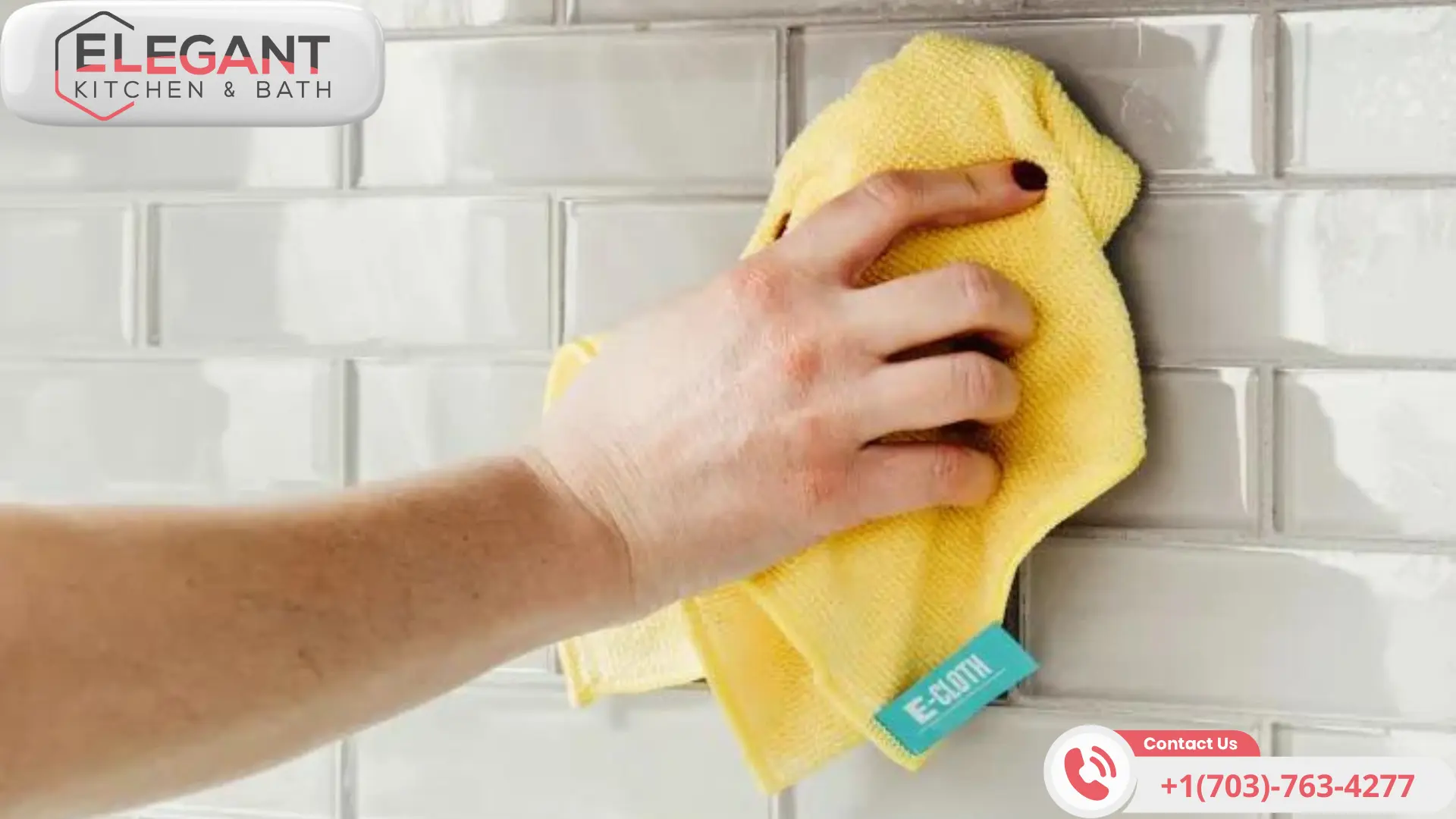 E-Cloth-Backsplash-Cleaning-with-Elegant-Kitchen-and-Bath