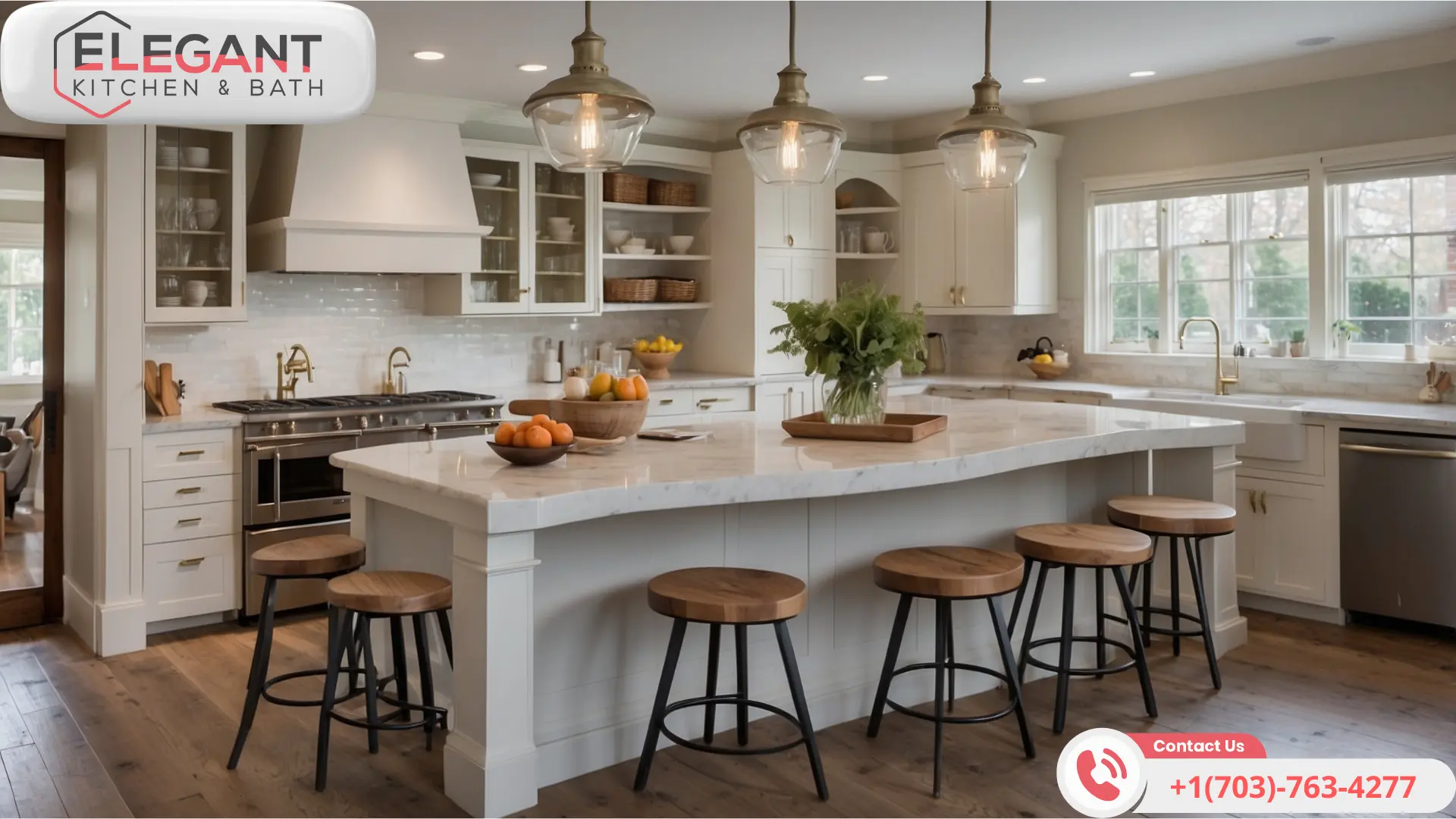 Elegant-Kitchen-with-Wooden-Stools