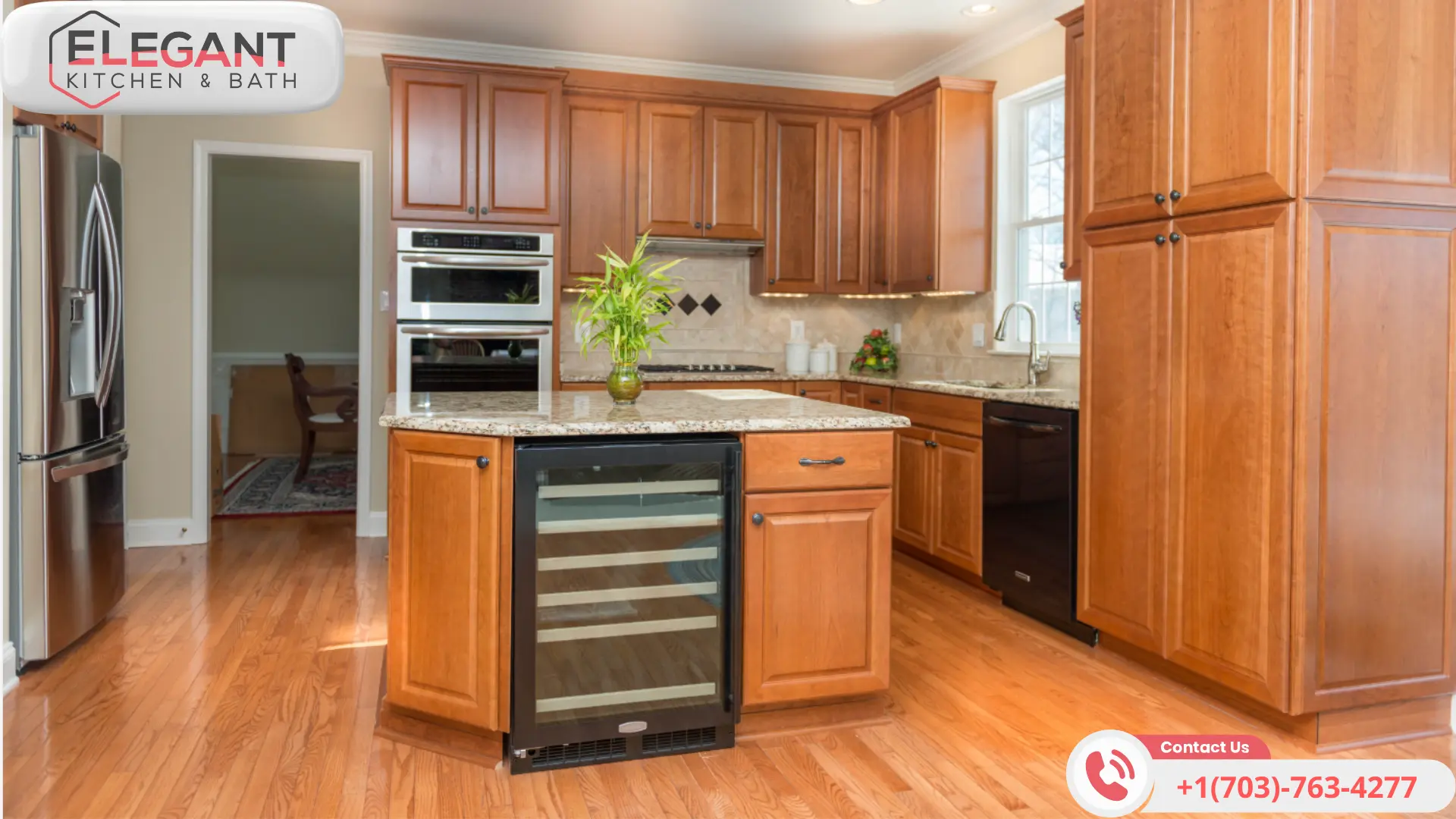 Wood-Kitchen-Island-with-Elegant-Kitchen-and-Bath-Renovation