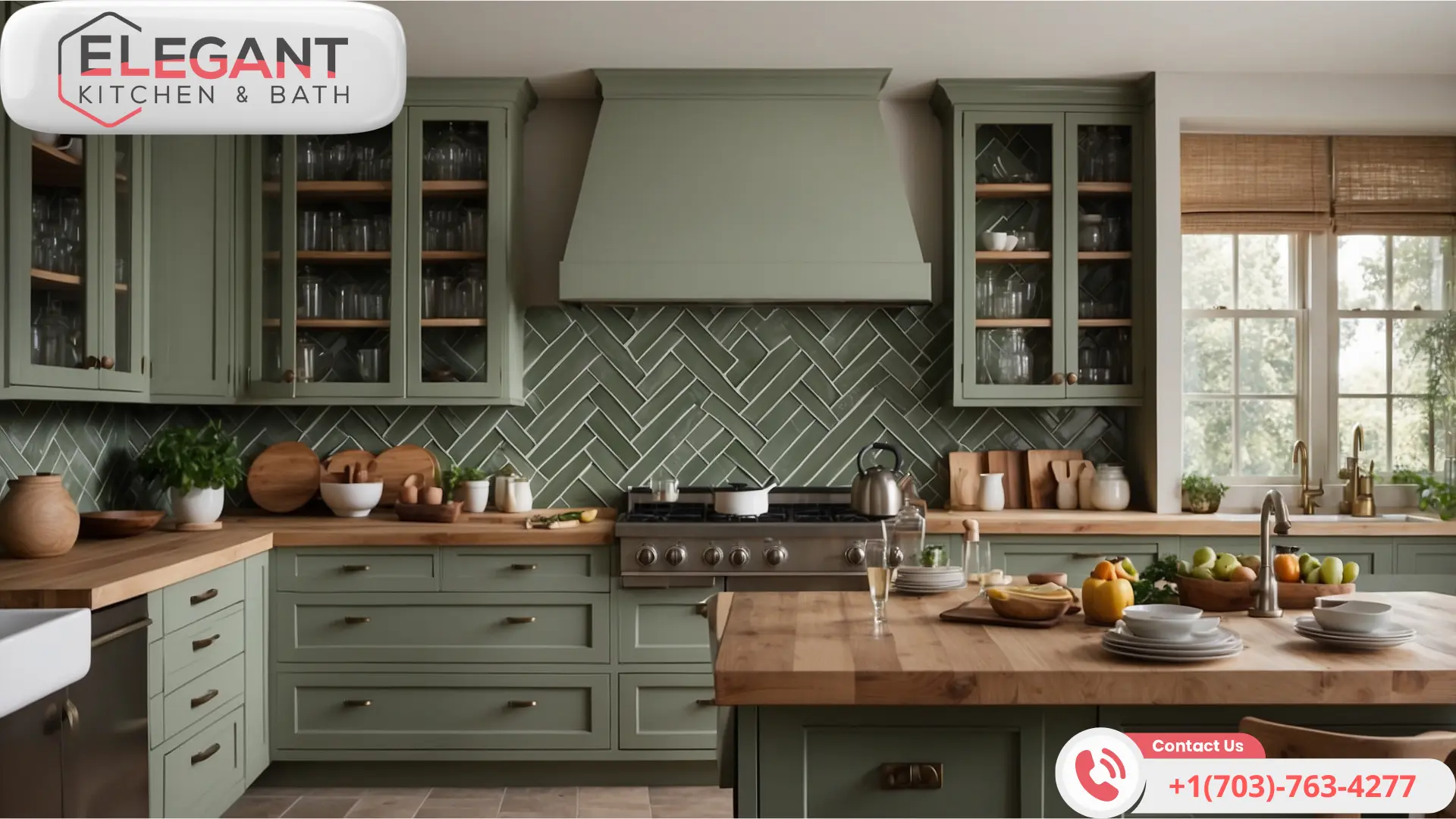 word3| %focuskw%| %page%|%sitename% Chevron-Pattern-Sage-Green-Backsplash with Embrace the Serenity of Nature in Your Space