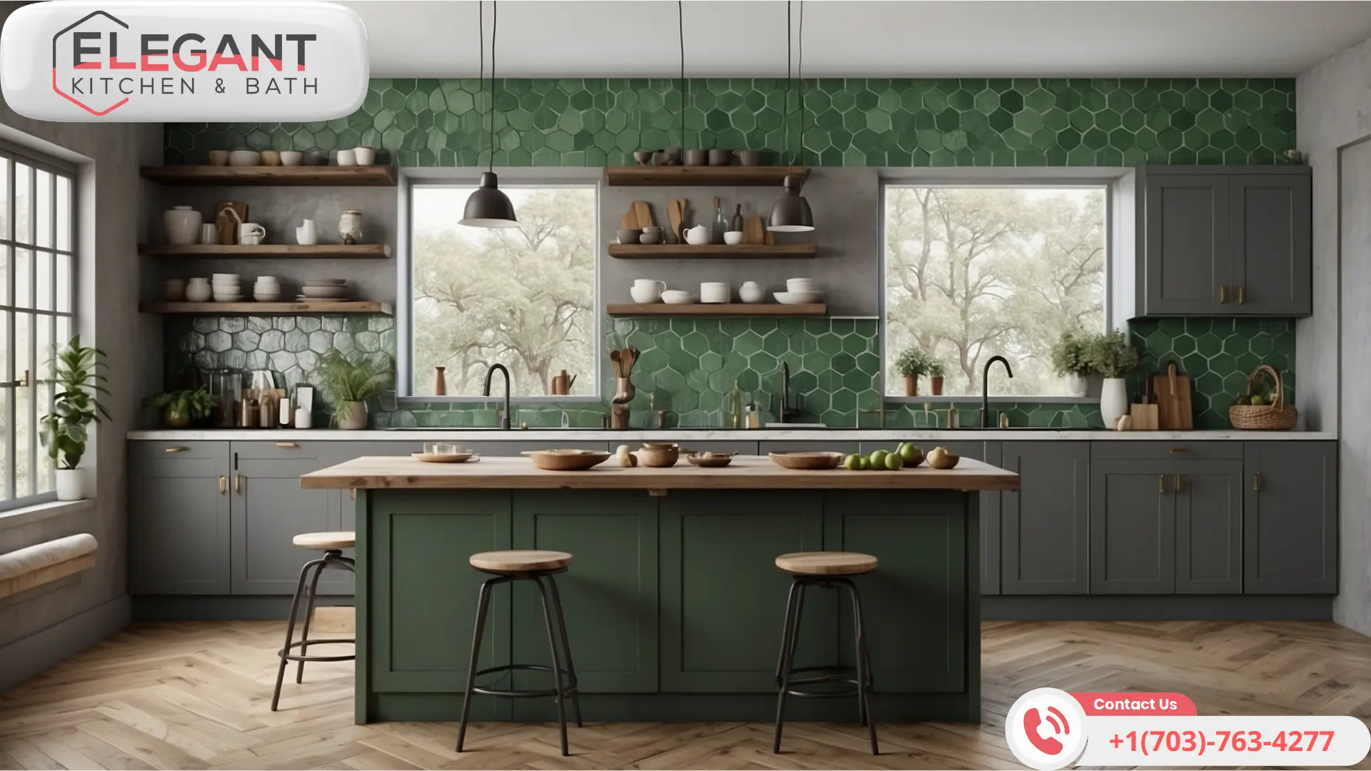 word1| %focuskw%| %page%|%sitename% Elegant-Waypoint-Cabinets-with-Green-Backsplash-Virginia