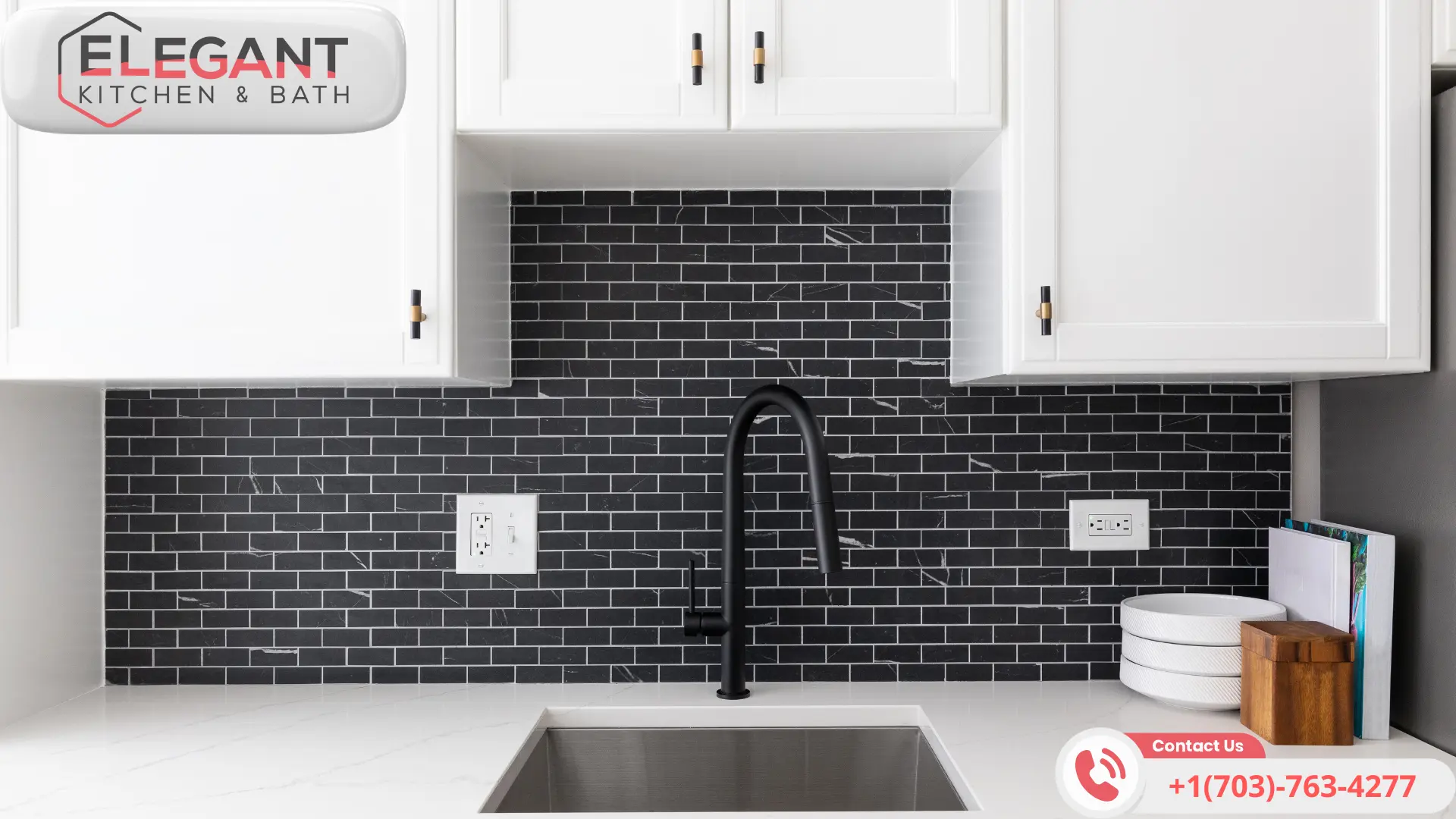 Black-Subway-Backsplash with Precision Installation Techniques
