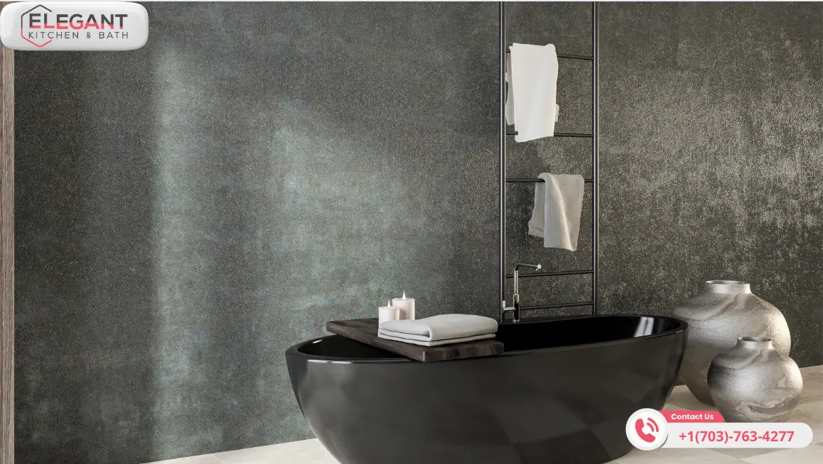 bathroom design black corner tub