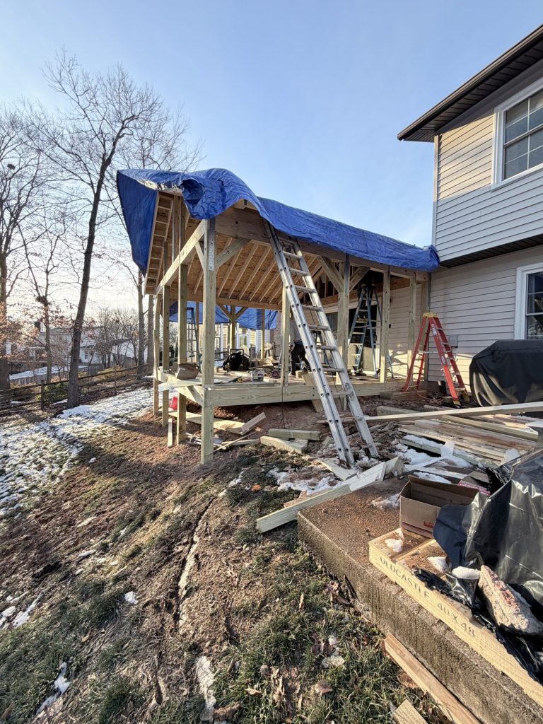 word3 | Elegant Kitchen and Bath | Deck to Covered Screened Porch Home Addition Project in Virginia | home addition project