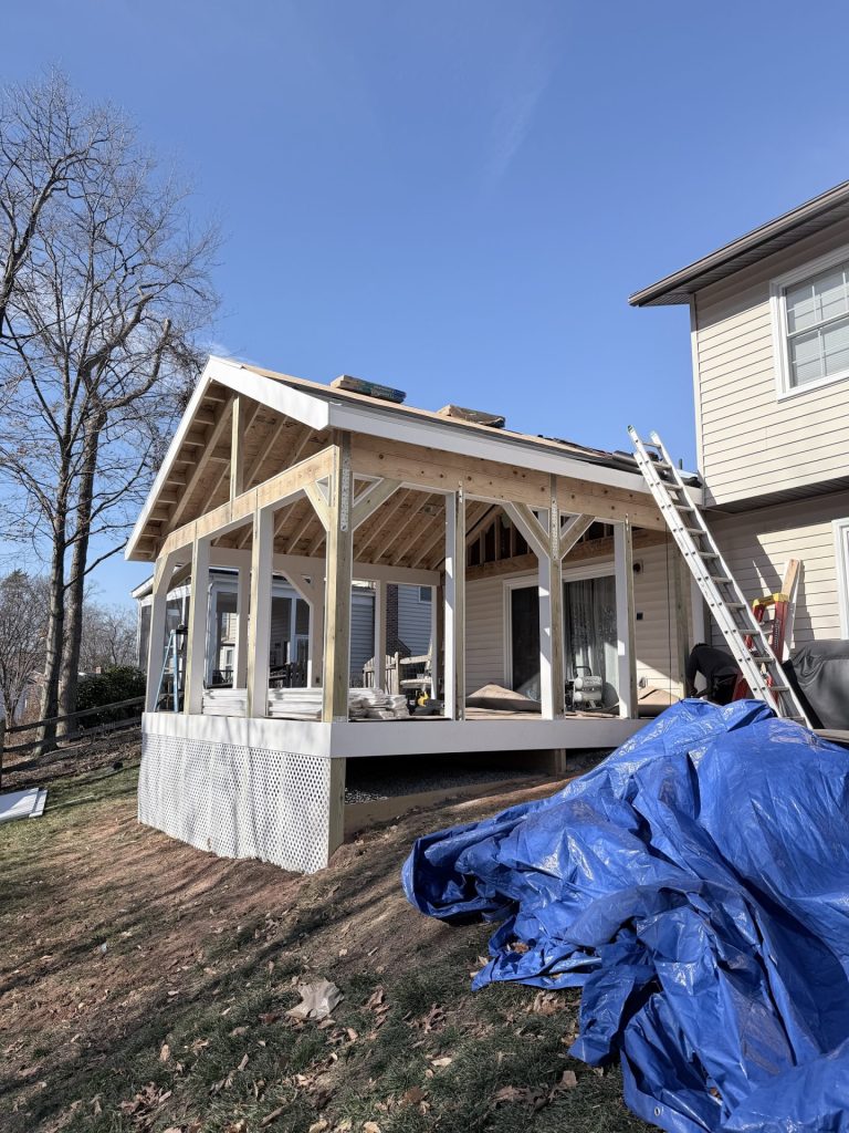 word3 | Elegant Kitchen and Bath | Deck to Covered Screened Porch Home Addition Project in Virginia | home addition project