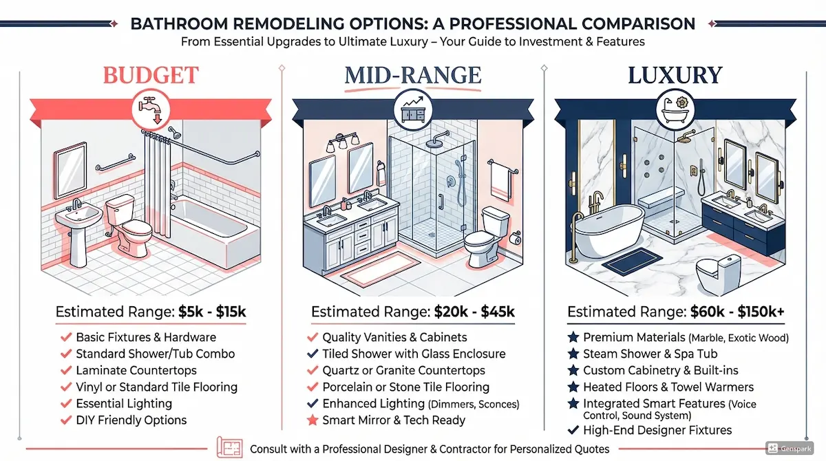 bathroom remodeling options