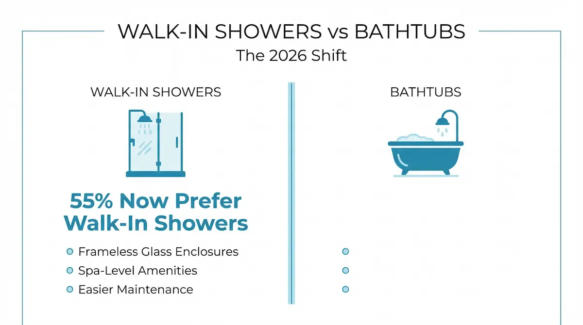 walk in shower and bathtube