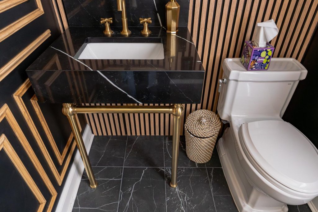 word1 | Elegant Kitchen and Bath | Luxury Powder Room Remodeling Project in Georgetown, DC for Michael Stock |